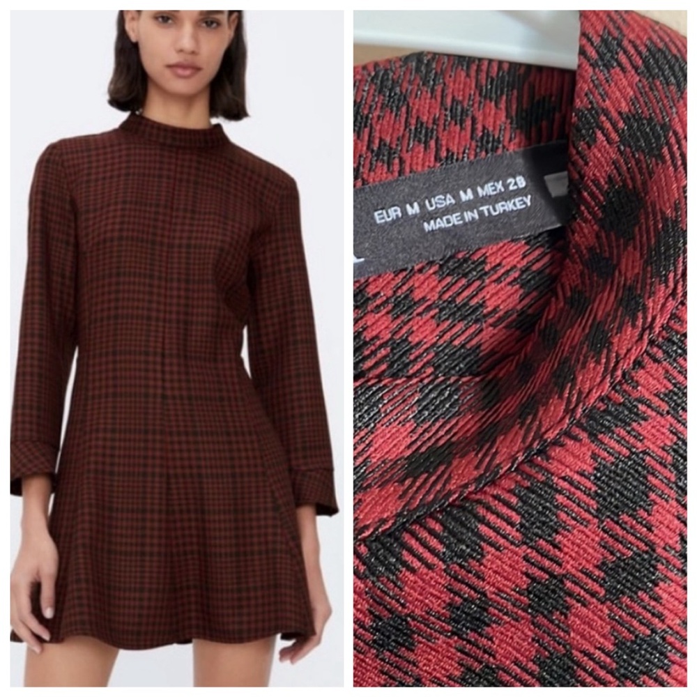 Zara plaid dress